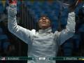 Muhammad of the U.S. makes history in opening fencing bout