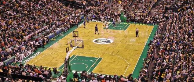 Boston Celtics at home in TD Garden vs the Minnesota Timberwolves, 2/1/2009.