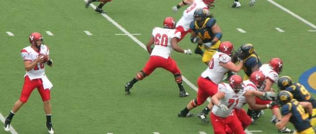 Eastern Washington Eagles on offense during a road game against the California Golden Bear