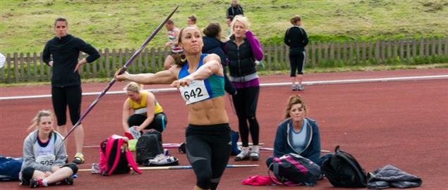Javelin event at Yorkshire Track and Field Championship, 5/13/2012