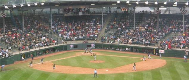 Little League World Series game being played in Howard J. Lamade Stadium