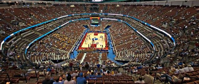 View of the Sweet Sixteen Basketball Tournament From the Top Row