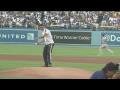 Cristiano Ronaldo throws first pitch at LA Dodgers baseball game Cristiano Ronaldo throws first pitch at LA Dodgers baseball game