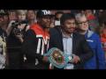 Floyd Mayweather vs. Manny Pacquiao Staredown Floyd Mayweather vs. Manny Pacquiao Staredown