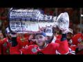 Blackhawks receive the Stanley Cup trophy Blackhawks receive the Stanley Cup trophy