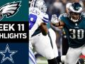 Eagles vs. Cowboys - NFL Week 11 Game Highlights Eagles vs. Cowboys - NFL Week 11 Game Highlights