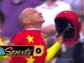 Justify's jockey Mike Smith reacts to winning the Triple Crown Justify's jockey Mike Smith reacts to winning the Triple Crown