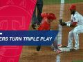 Profar and Odor combine for bases-loaded triple play