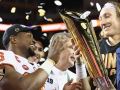 Clemson receives the CFP National Championship Trophy Clemson receives the CFP National Championship Trophy