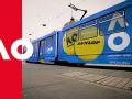 Official AO Balls Arrive On the Dunlop Melbourne Tram Official AO Balls Arrive On the Dunlop Melbourne Tram